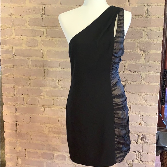 BLACK HALO ONE SHOULDER MINI DRESS - Picture 2 of 8